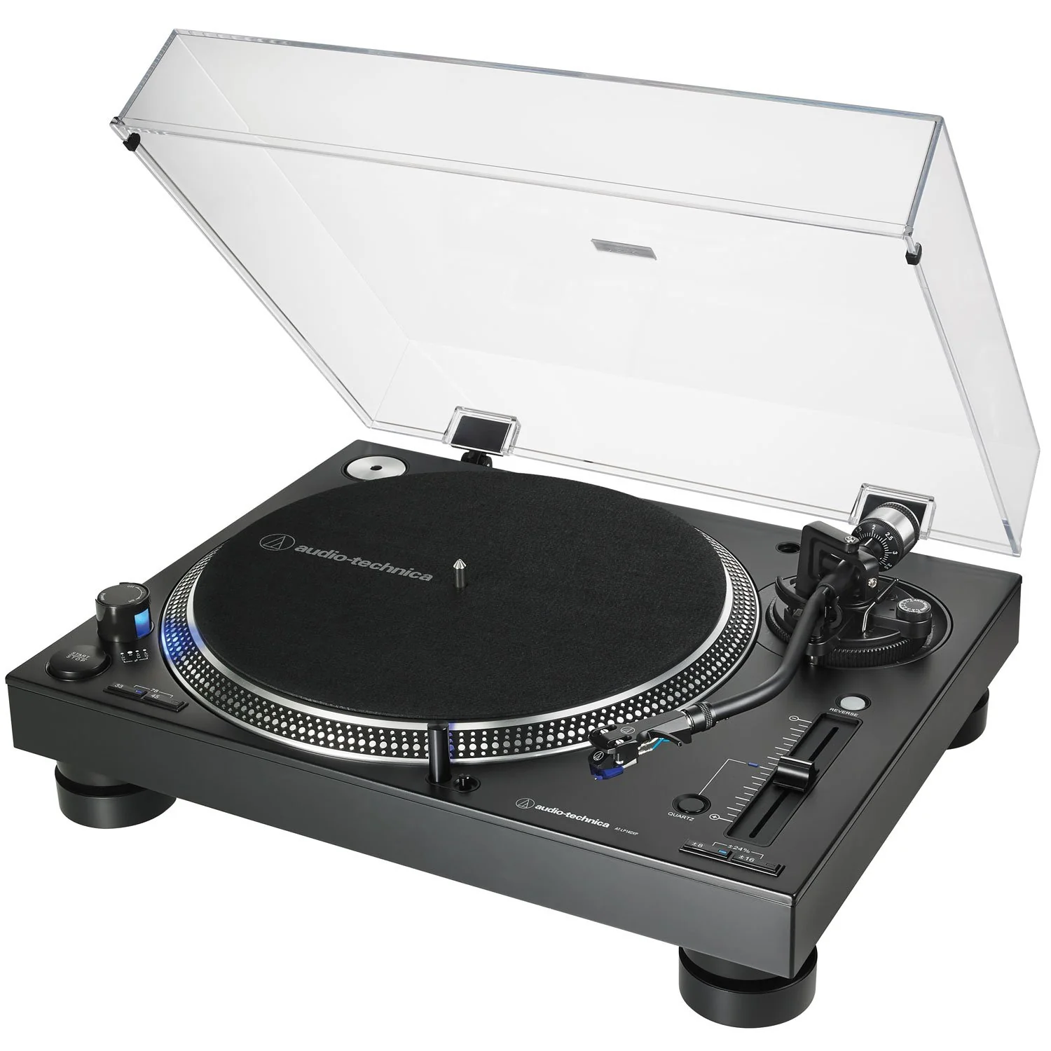Audio-Technica AT-LP140XP Direct-Drive Professional DJ Turntable - (Black) + Mat + Cleaning Kit - Image 3