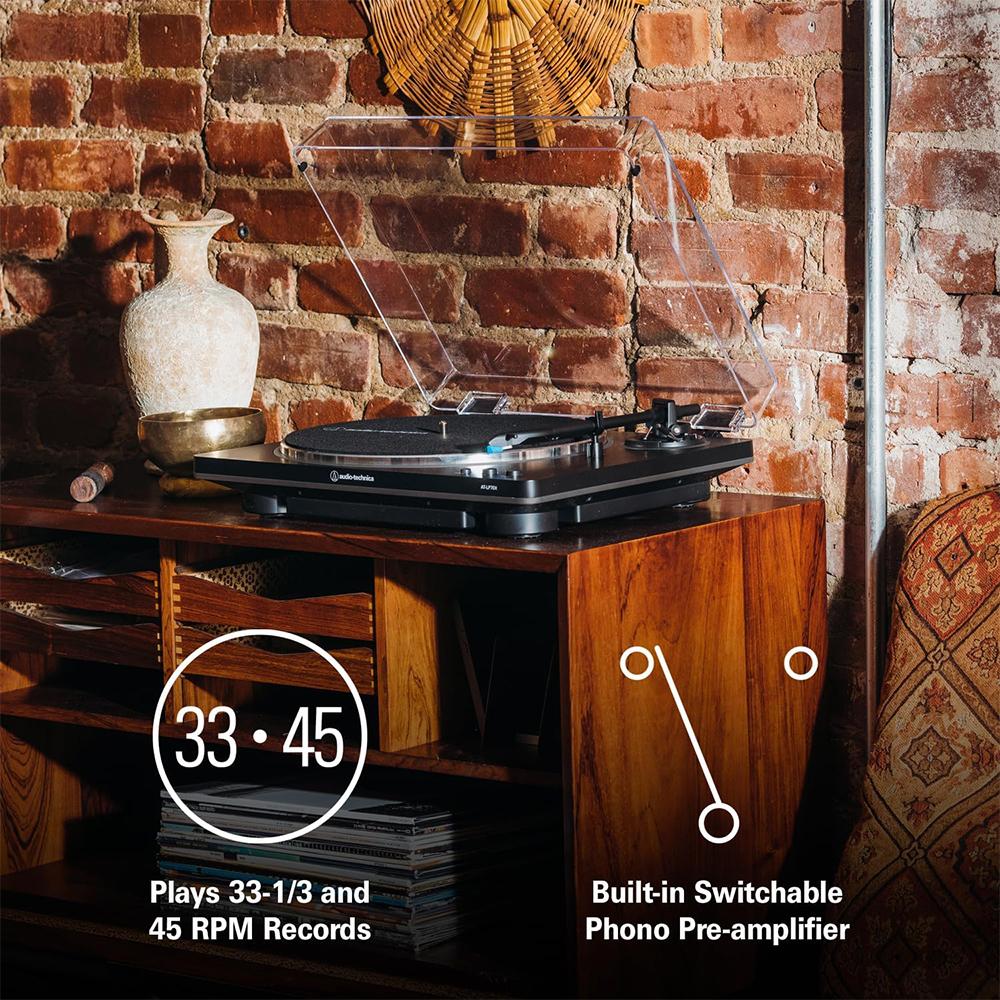 Audio-Technica AT-LP70X-BZ Fully Automatic Turntable w/ AT-SP3X Speaker + 26 Month Protection - Image 8