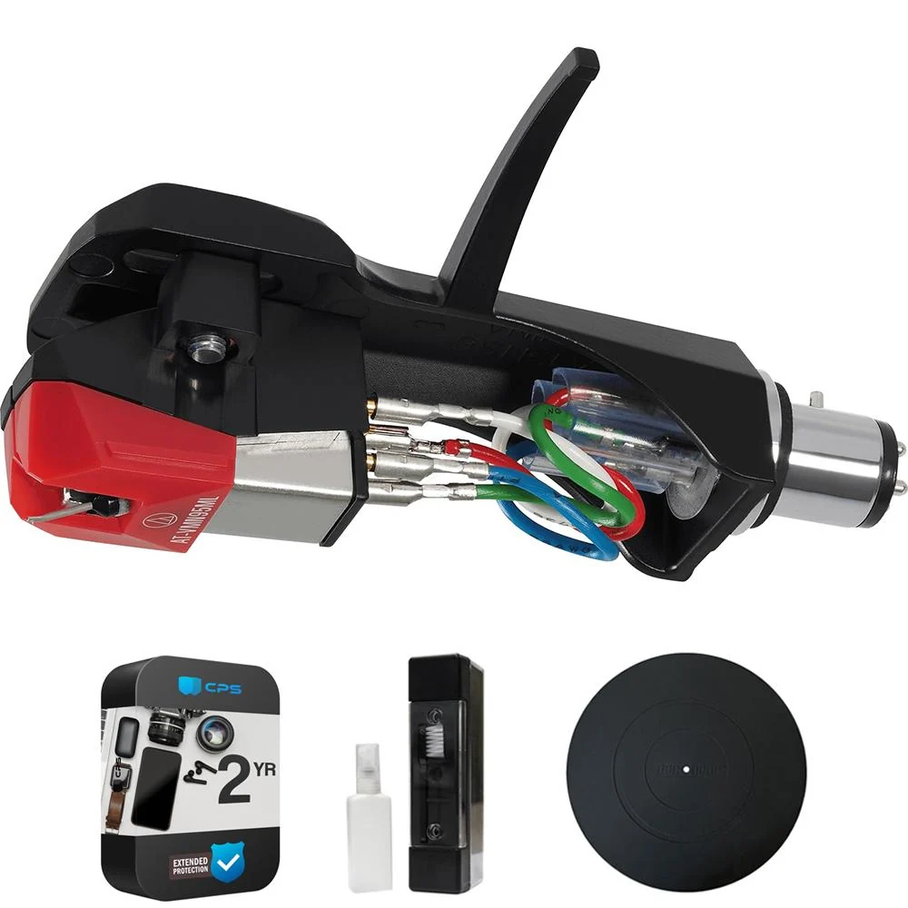 Audio-Technica AT-VM95ML/H Turntable Headshell/Cartridge Combo Kit, Red w/ 2Yr Warranty Bundle - Image 2