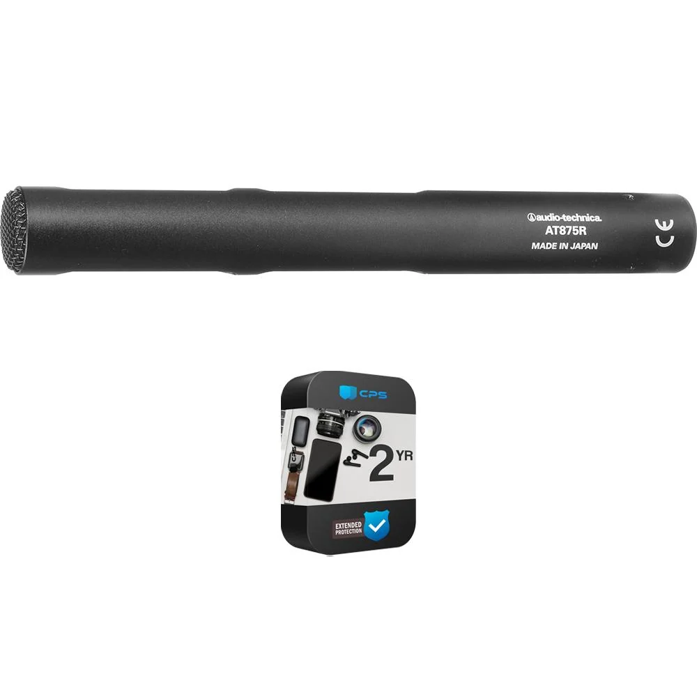 Audio-Technica AT875R Line + Gradient Short Shotgun Condenser Mic with 2 Year Warranty Bundle