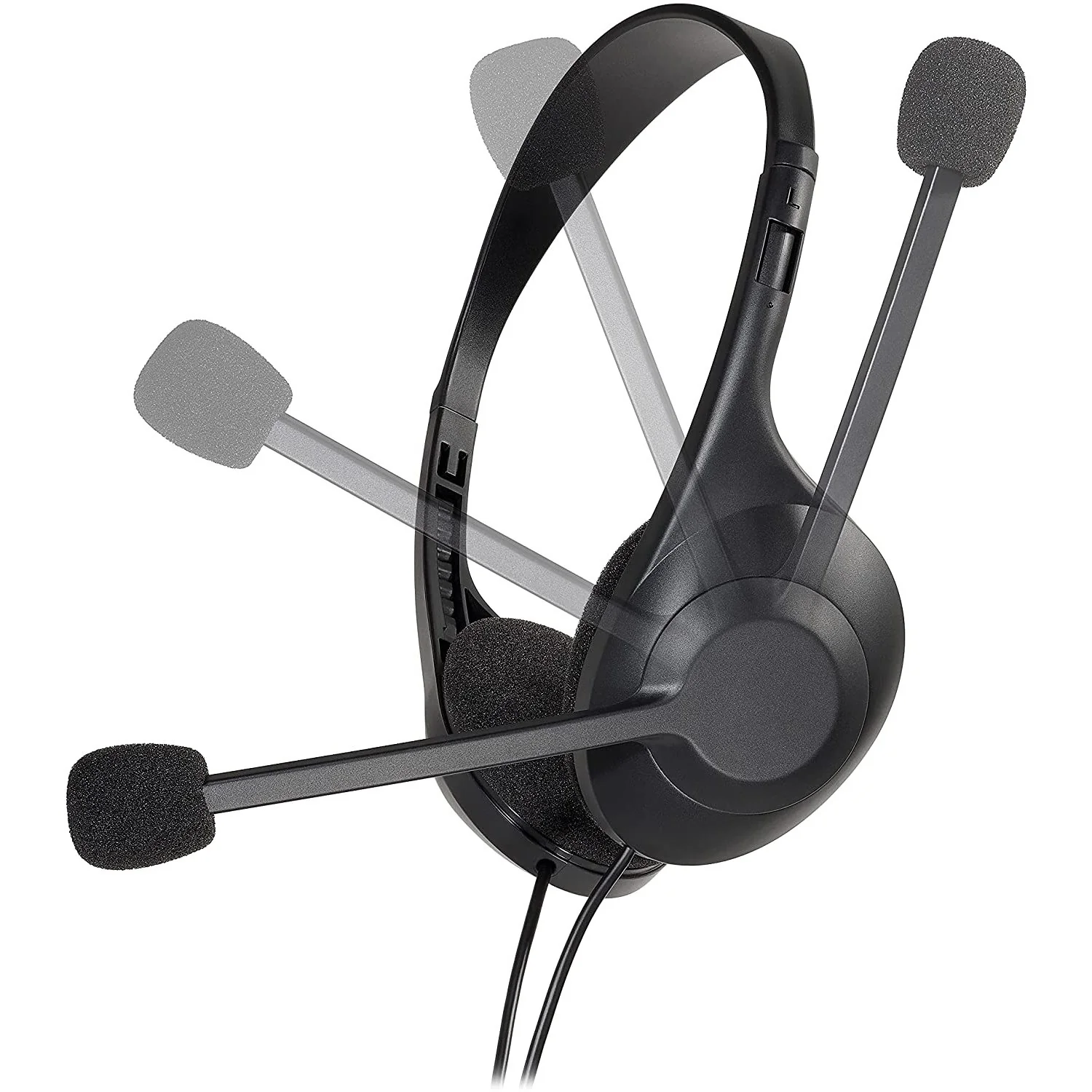 Audio-Technica ATH-102USB Dual-Ear USB Computer Headset, Black - Image 5