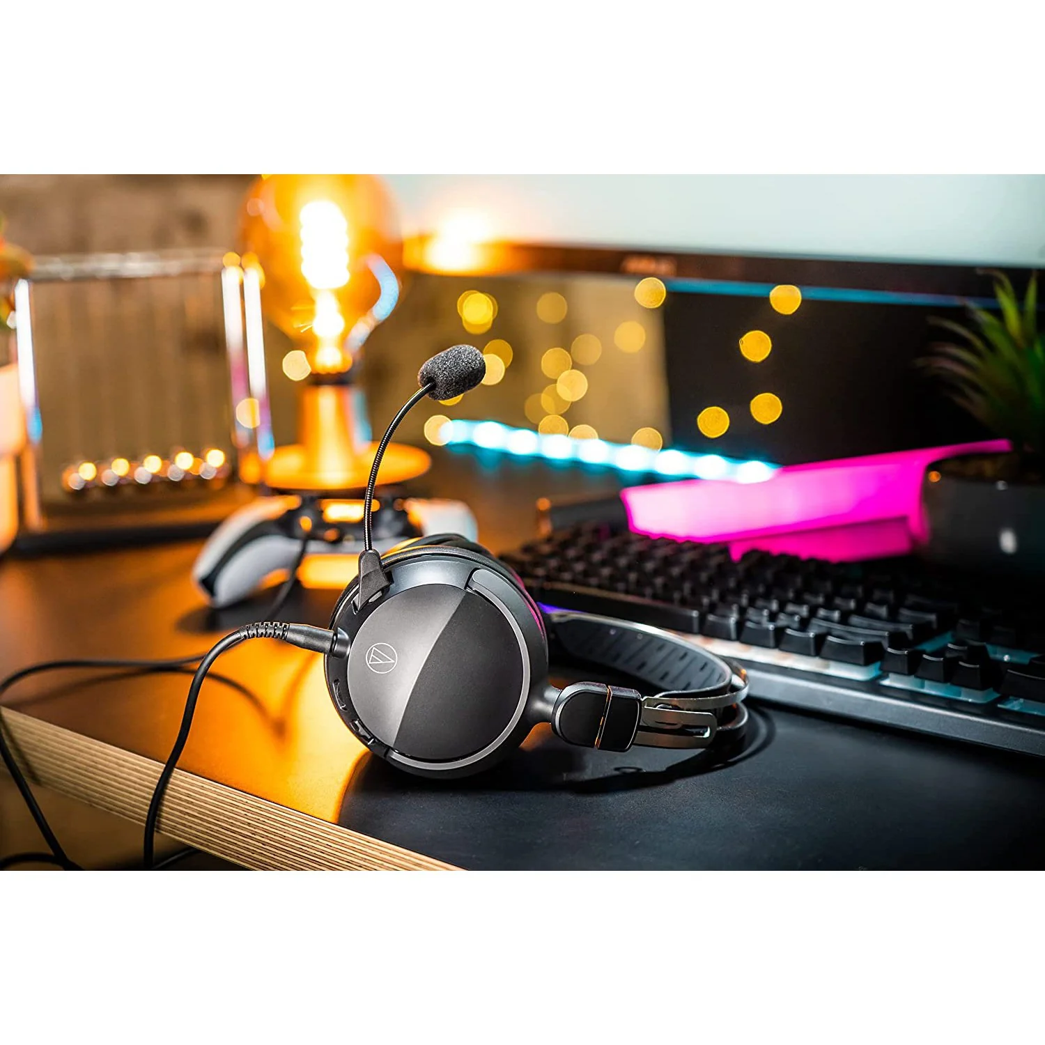 Audio-Technica ATH-GL3 High-Fidelity Closed-Back Wired Gaming Headset, Black - Image 6
