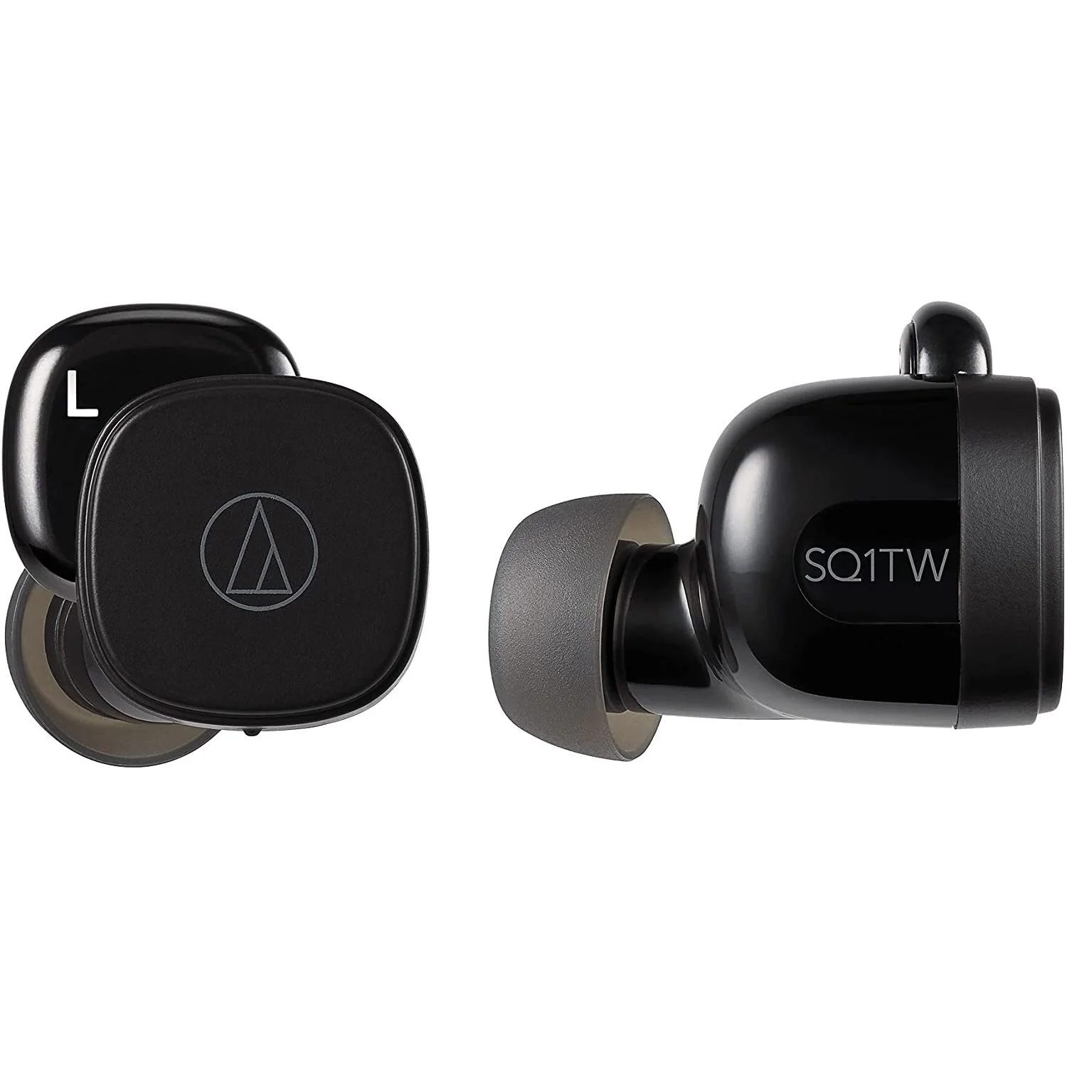 Audio-Technica ATH-SQ1TW Wireless Earbuds with Charging Case, Black - Image 2