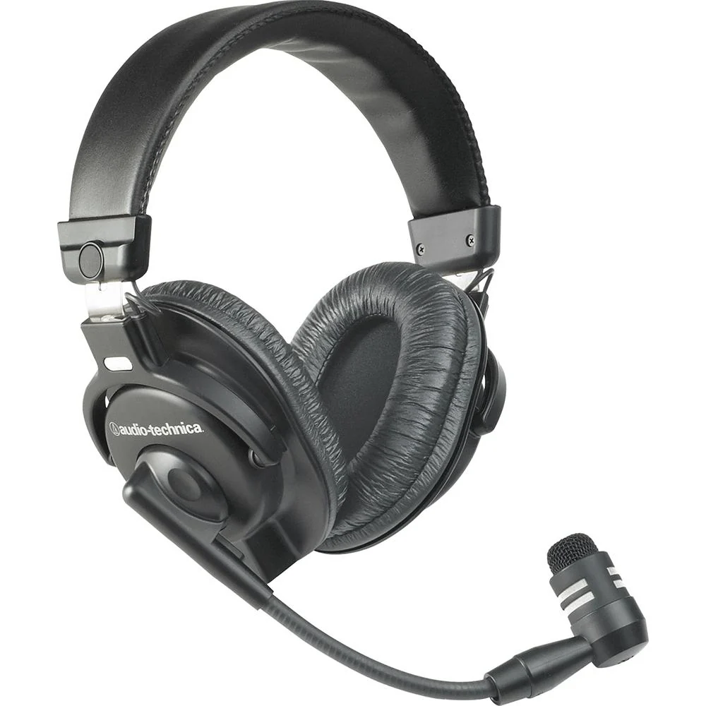 Audio-Technica BPHS1 Broadcast Stereo Headset with Dynamic Cardioid Boom Mic, Black - Image 3