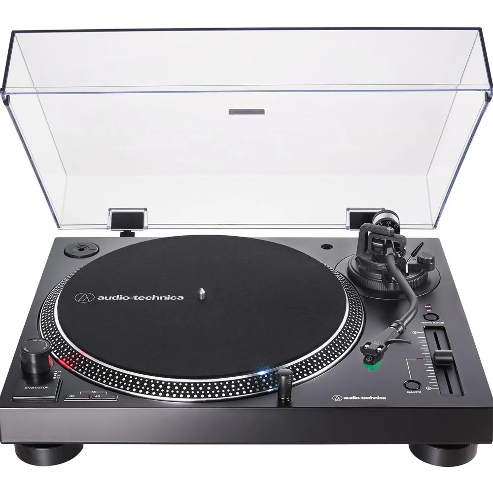 Audio-Technica Direct-Drive Turntable Analog & USB (Black) w/ 12" Platter Mat Bundle - Image 3