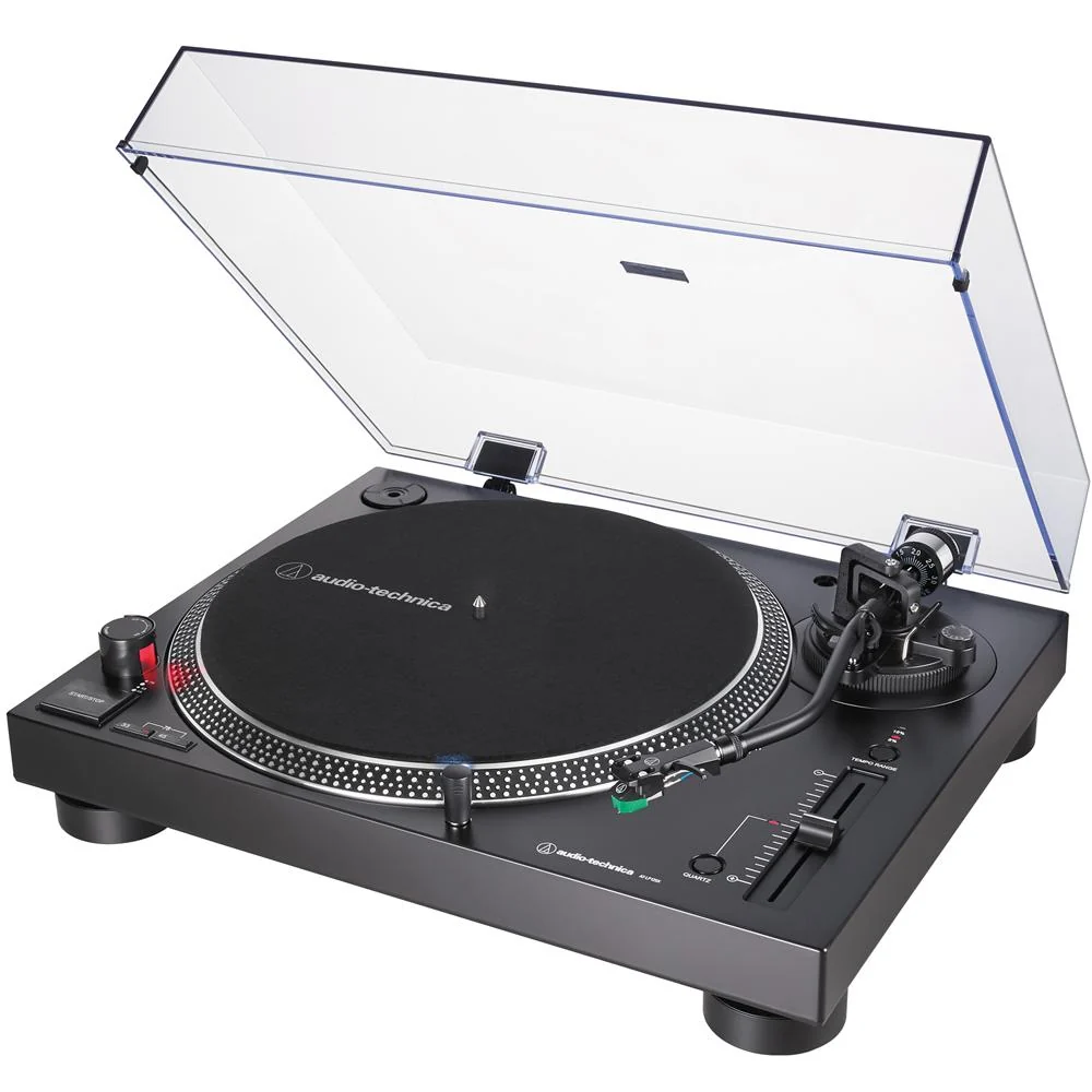Audio-Technica Direct-Drive Turntable Analog & USB (Black) w/ 12" Platter Mat Bundle - Image 4