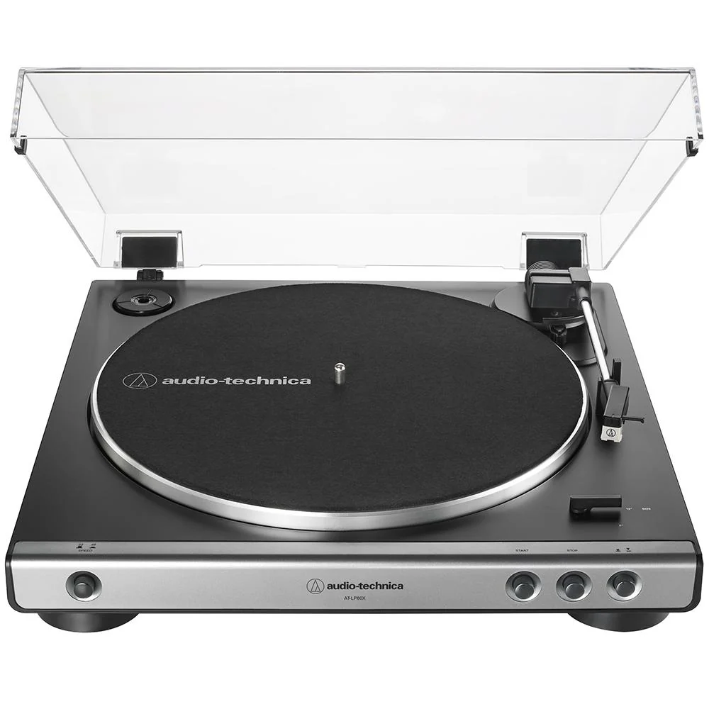 Audio-Technica Fully Automatic Belt-Drive Turntable Gunmetal with Speaker Bundle - Image 2