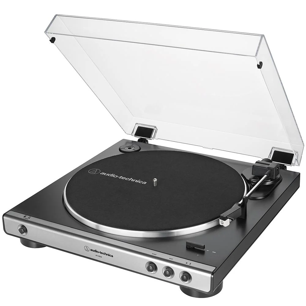 Audio-Technica Fully Automatic Belt-Drive Turntable Gunmetal with Speaker Bundle - Image 3