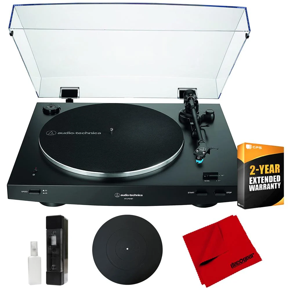 Audio-Technica Fully Automatic Wireless Belt-drive Turntable, Black w/ 2Yr Warranty Bundle - Image 2