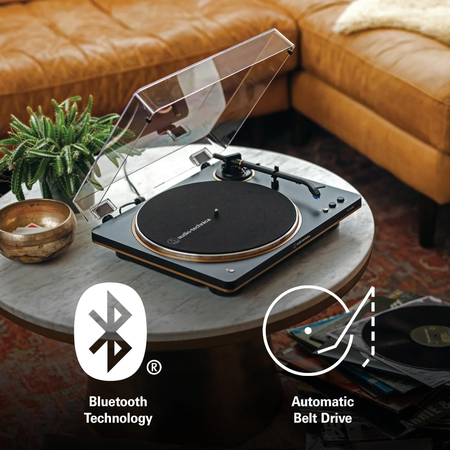 Audio-Technica Fully Automatic Wireless Belt-Drive Turntable + Mat + Cleaning Fluid System - Image 7