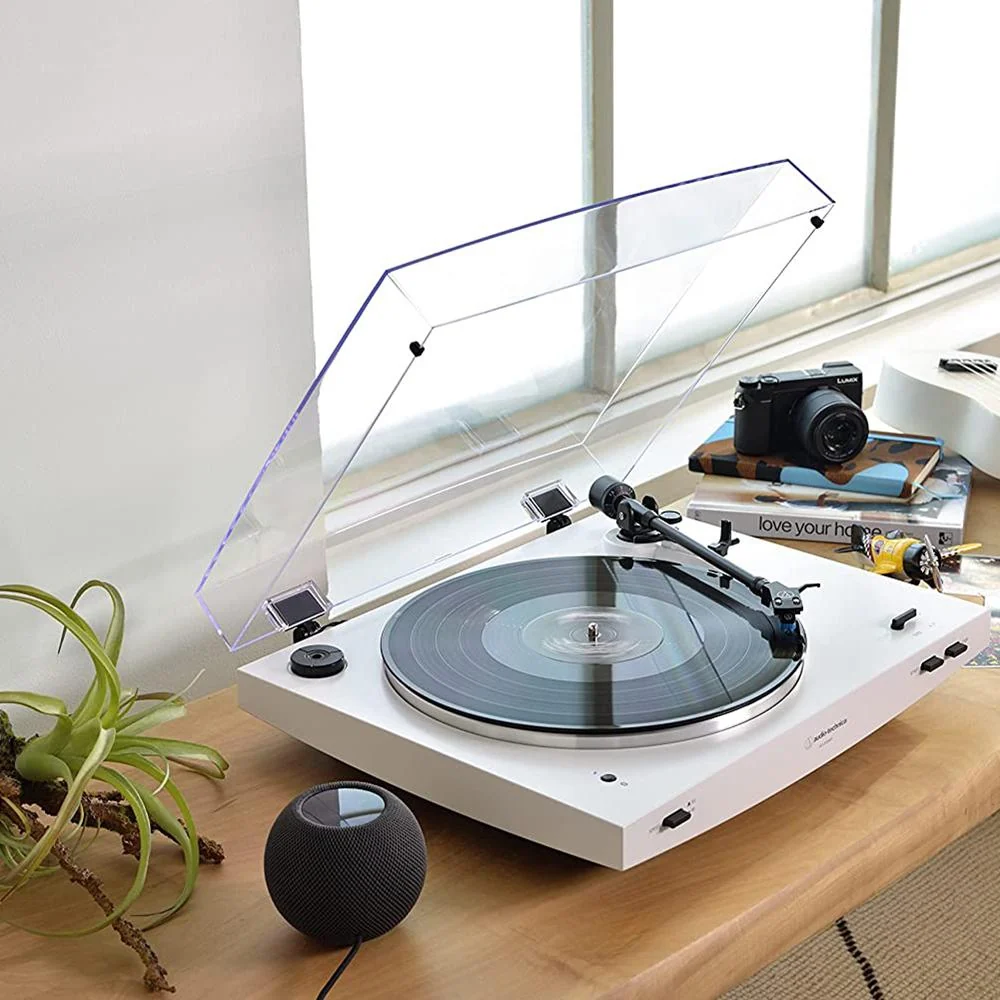 Audio-Technica Fully Automatic Wireless Belt-drive Turntable, White w/ 2 Yr Warranty Bundle - Image 7