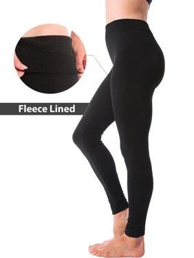 Be Free 6-Pack Fleece Lined Leggings (Jet Black)(1X/2X) - Image 3