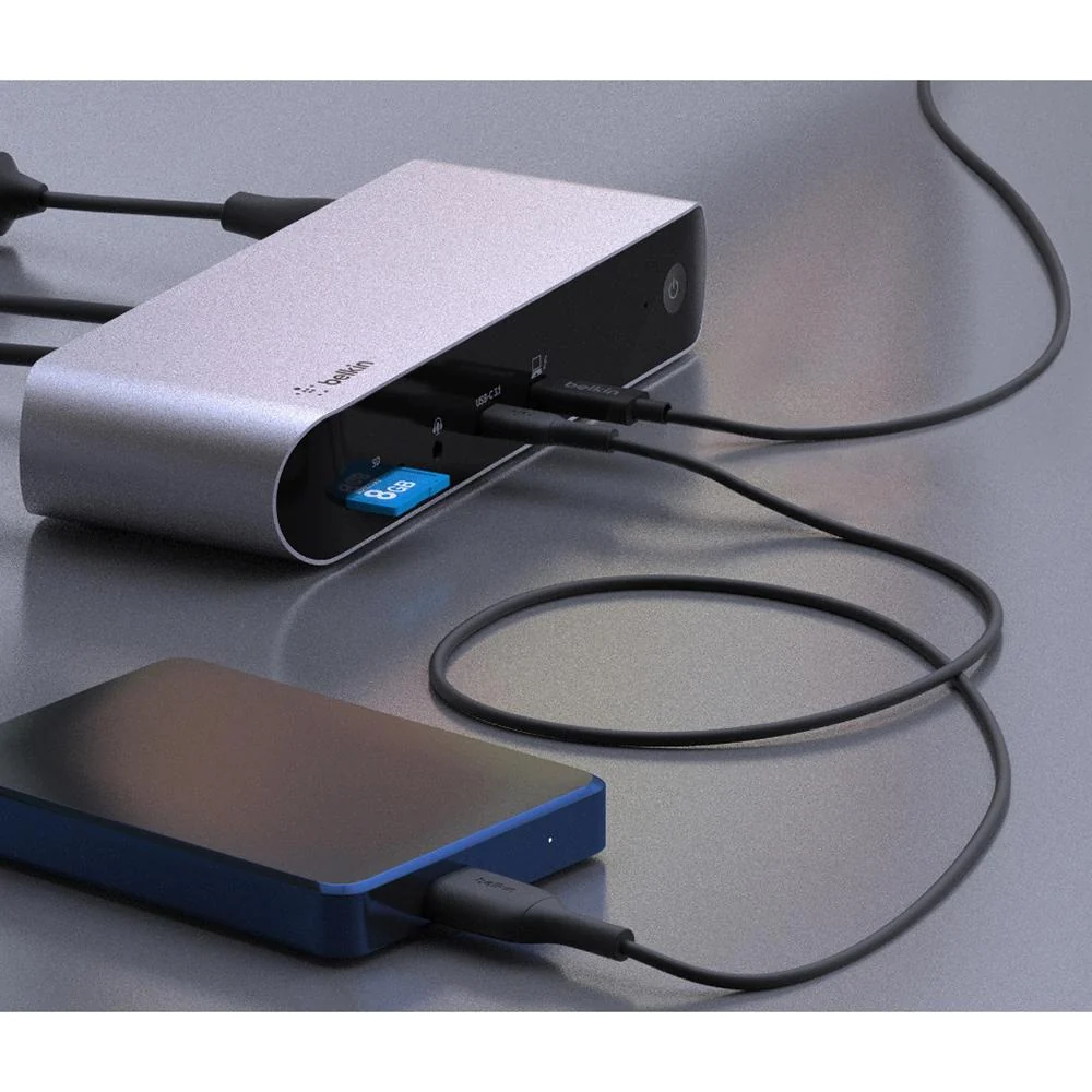 Belkin Pro Thunderbolt 4 Docking Station in Gray - INC006ttSGY - Image 11
