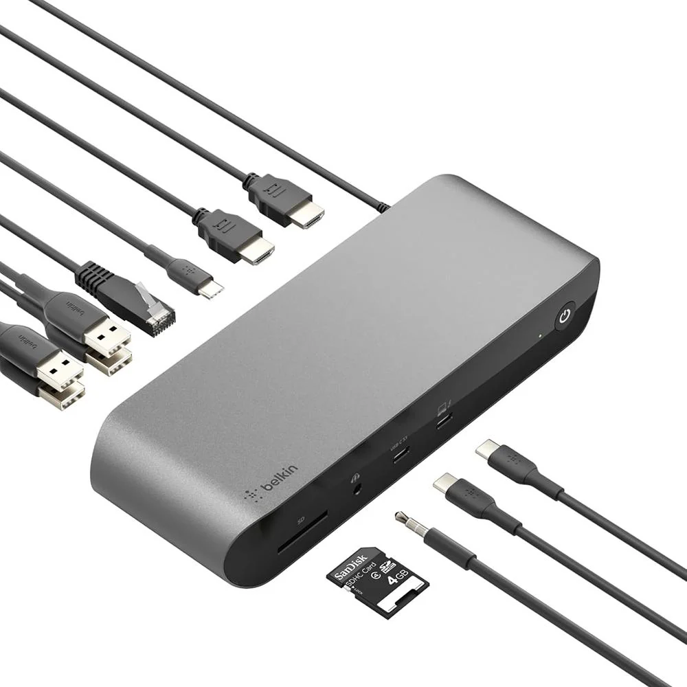 Belkin Pro Thunderbolt 4 Docking Station in Gray - INC006ttSGY - Image 7