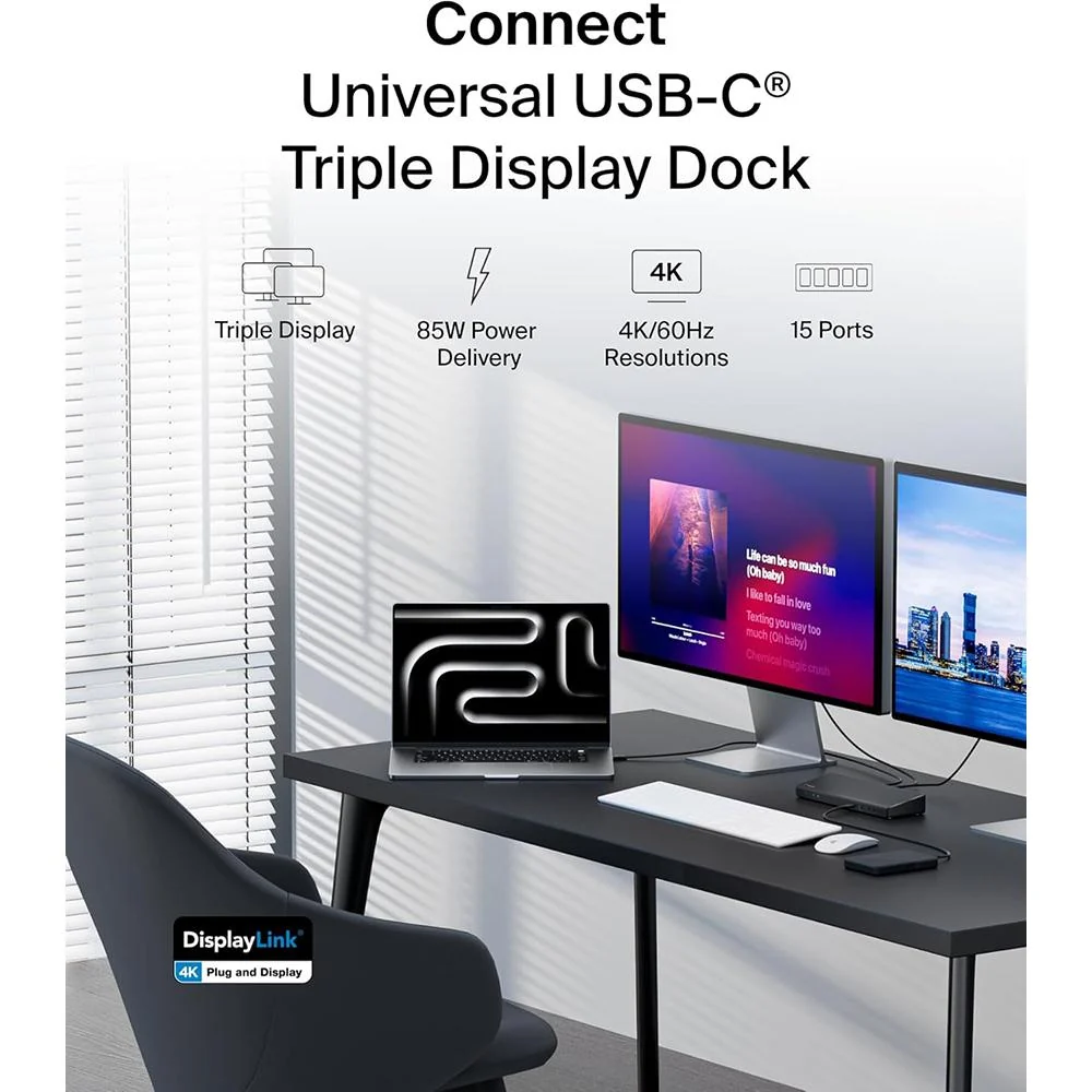 Belkin Universal USB-C Triple Display Docking Station - INC007ttBK - Image 7
