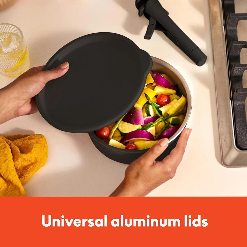 Bella 8-piece EverGood Ceramic Nonstick Cookware Set, Black (35188) - Image 7