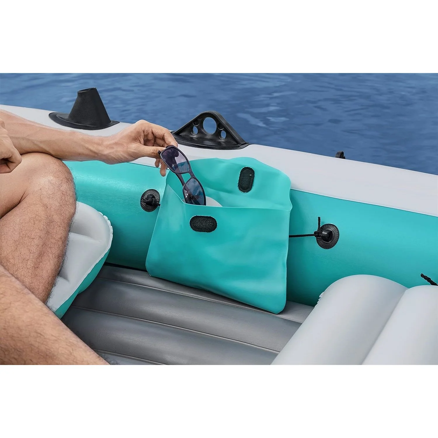Bestway Hydro-Force Adventure Elite X5 Inflatable Raft Set 11'11 Great for Ponds & Lakes - Image 3