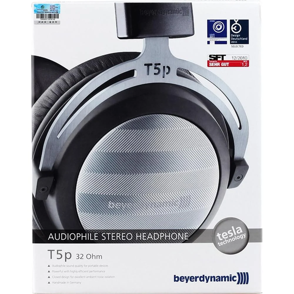 BeyerDynamic T5p 32 Ohms Portable and Home Audio Stereo Headphone - 715301 - Open Box - Image 4