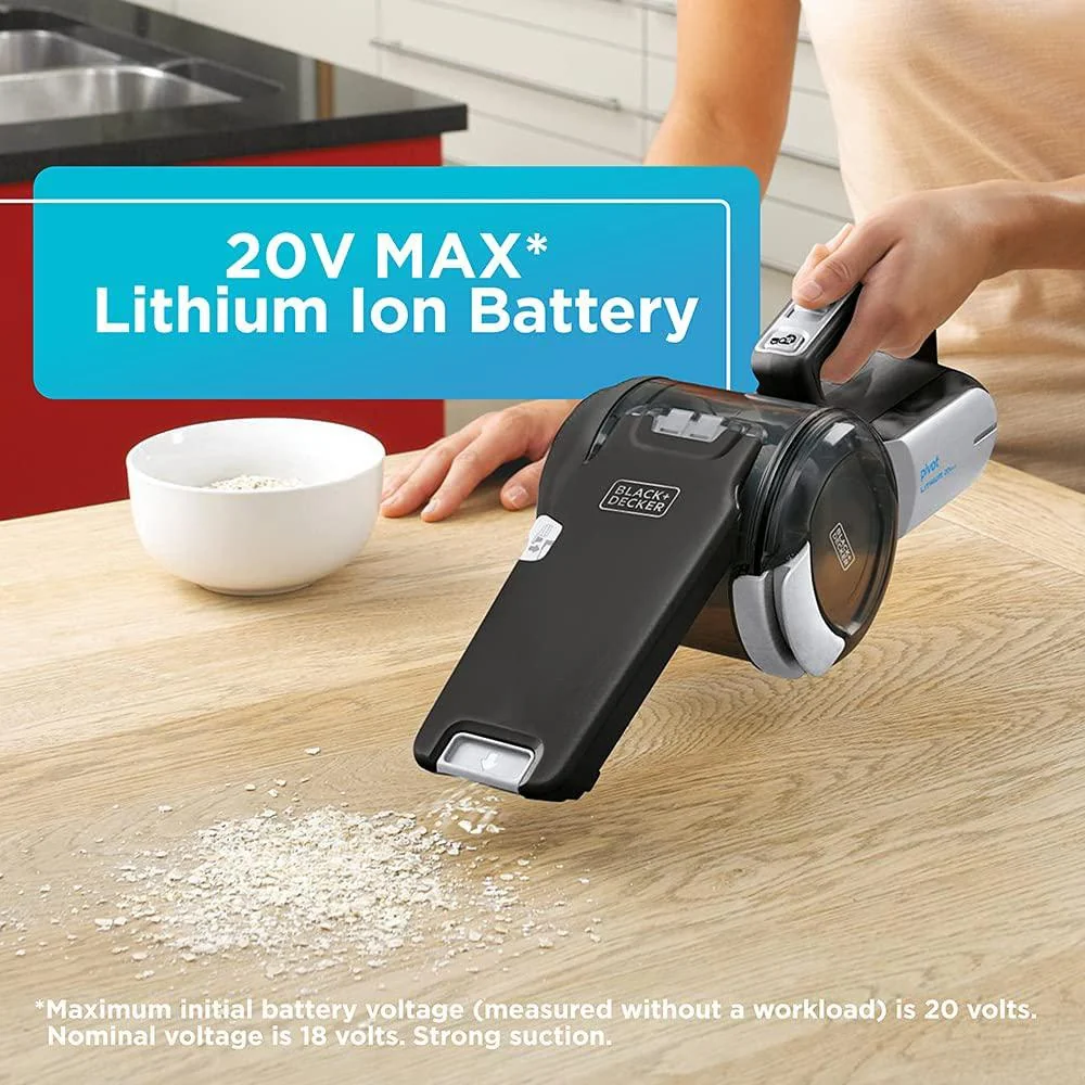 Black & Decker 20V Max Handheld Cordless Vacuum, Grey - Open Box - Image 10