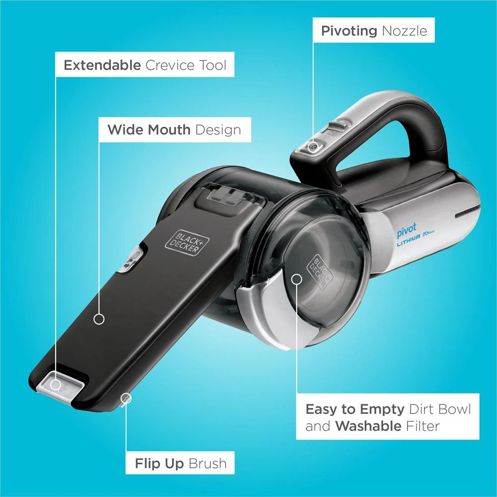 Black & Decker 20V Max Handheld Cordless Vacuum, Grey - Open Box - Image 5