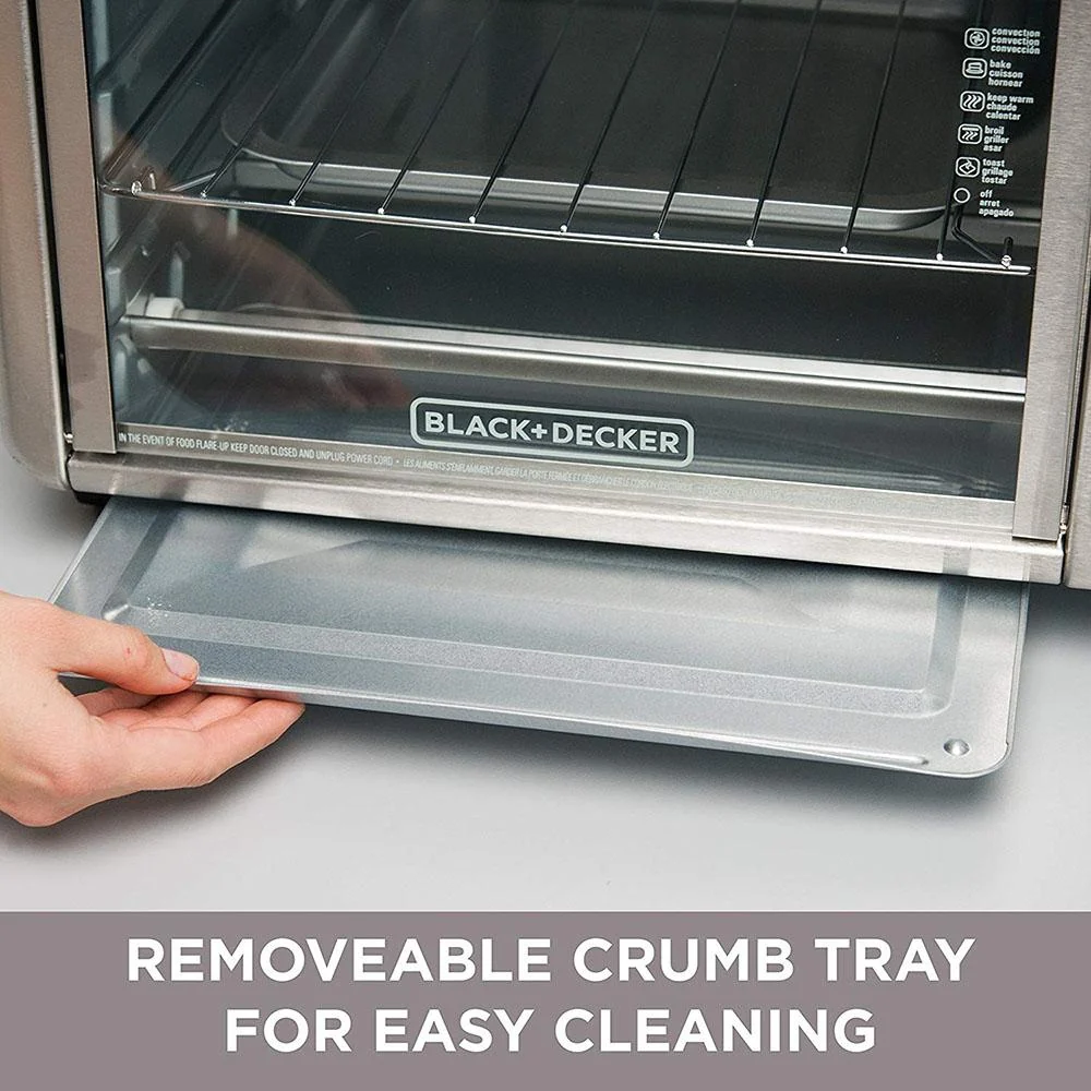 Black & Decker TO3210SSD 6-Slice Convection Countertop Toaster Oven, Silver - Open Box - Image 6
