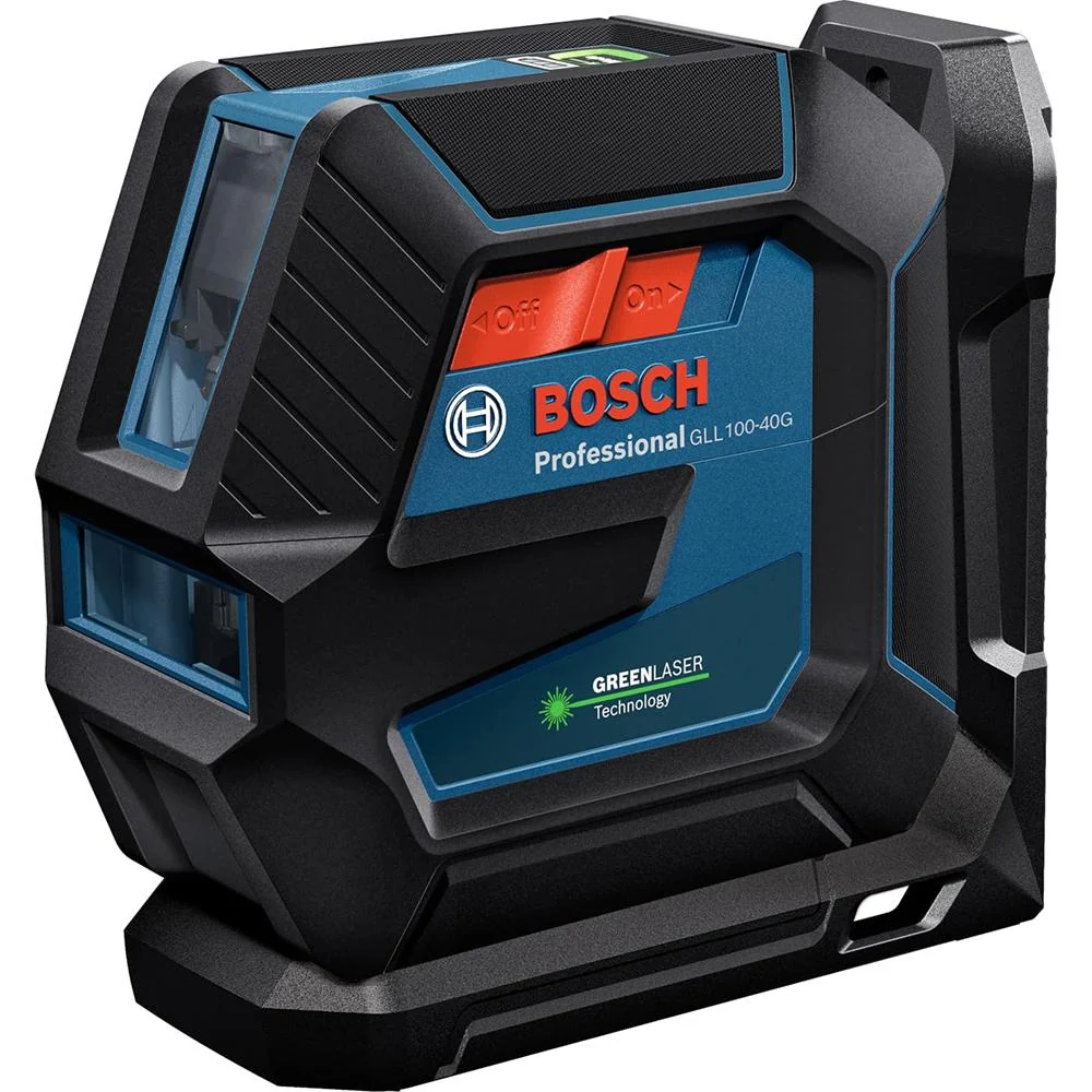 Bosch GLL100-40G 100ft Green Cross-Line Laser, L-Bracket Mount, Hard Case - Image 3