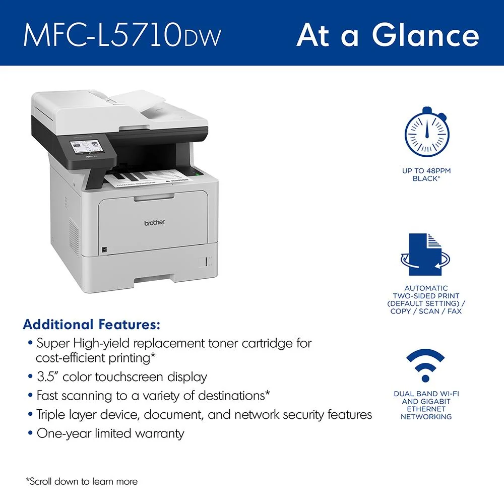 Brother Business Monochrome Laser All-in-One Printer with Software Bundle - Image 5
