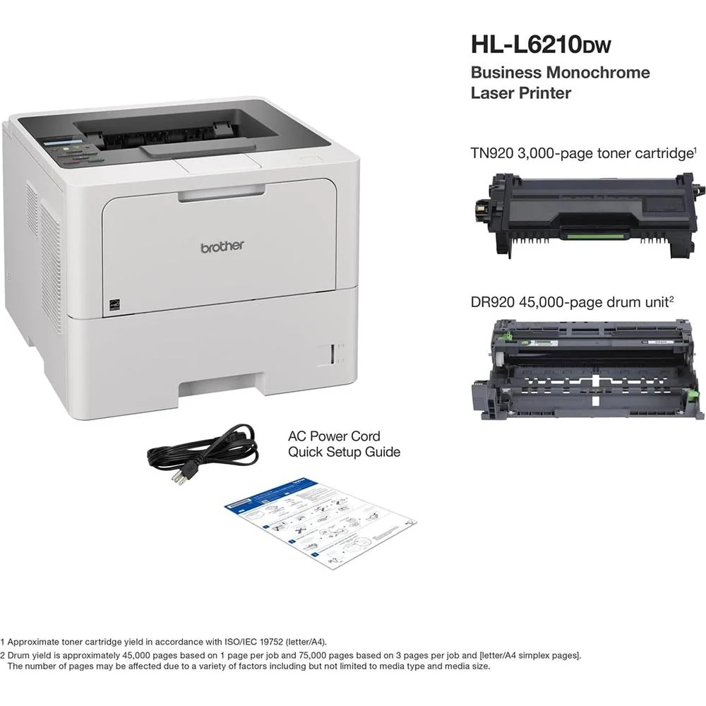 Brother Business Monochrome Laser Printer with Large Paper Capacity +Toner 2Pack - Image 10