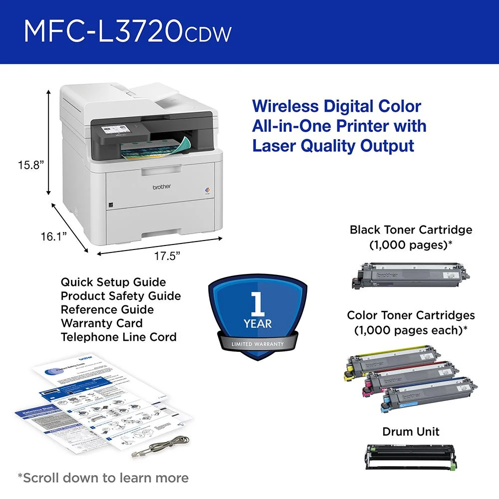 Brother Digital Color All-in-One Printer Duplex, Mobile w/ Print Like A Pro Bundle - Image 9