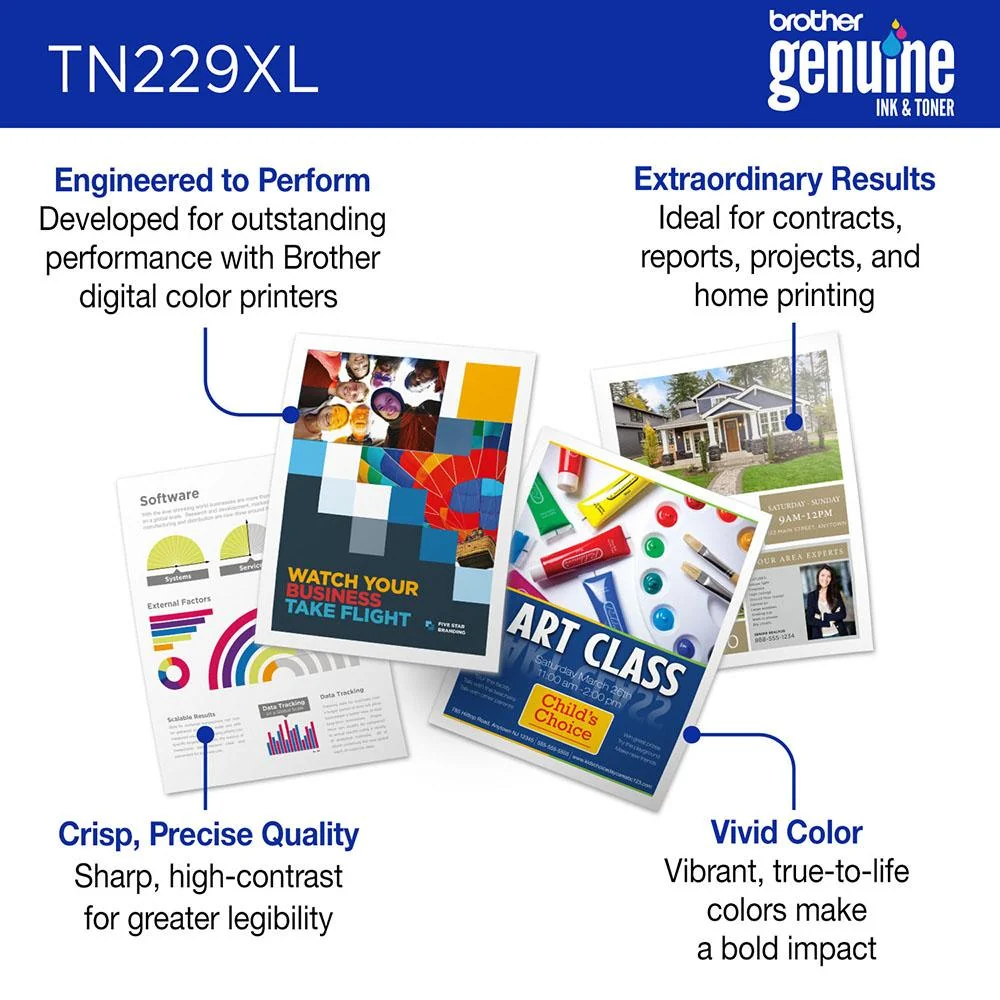 Brother Genuine High Yield Toner Cartridge Black 2 Pack + Deco Gear Print Guide - Image 4