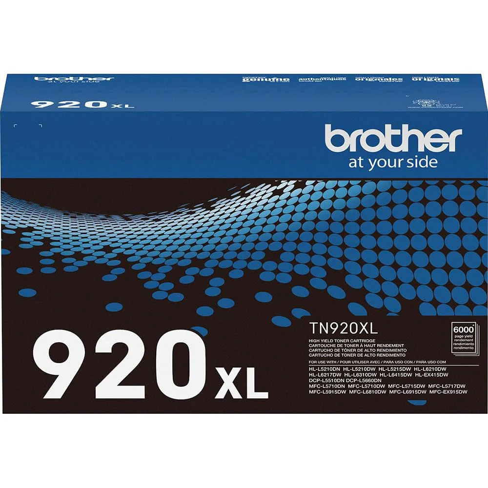 Brother Genuine High Yield Toner Cartridge, Black (TN920XL) - Image 2