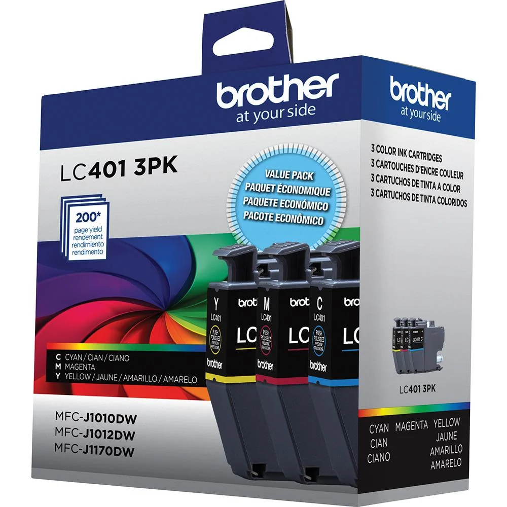 Brother Genuine Standard Yield 3-Pack Color Ink Cartridges with Guide - Image 3