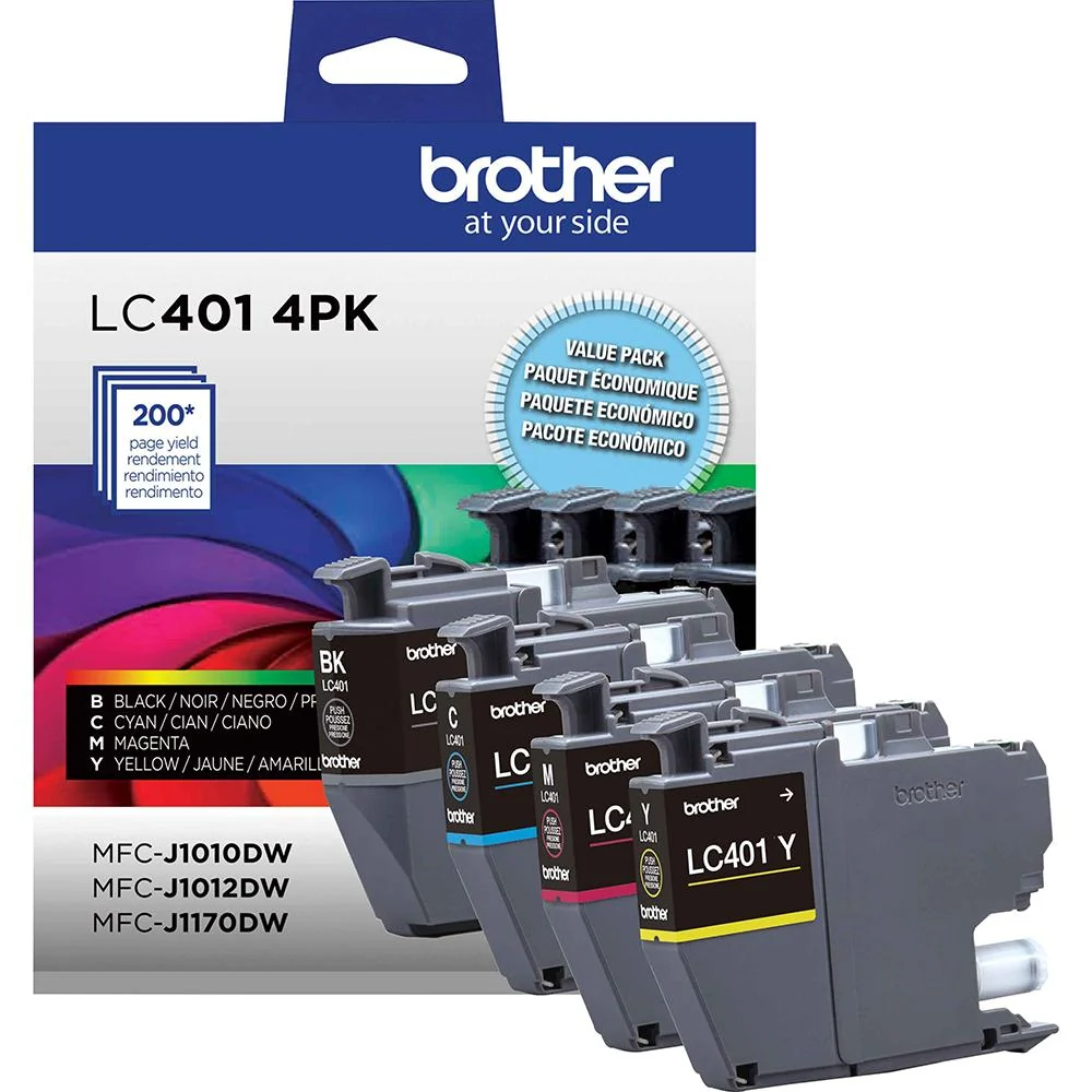 Brother Genuine Standard Yield 4-Pack Color Ink Cartridges with Guide - Image 3
