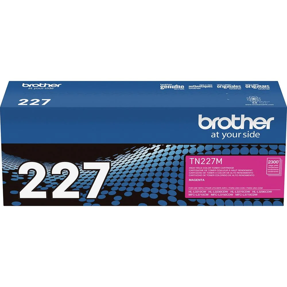 Brother Genuine TN227M High Yield Magenta Toner Cartridge