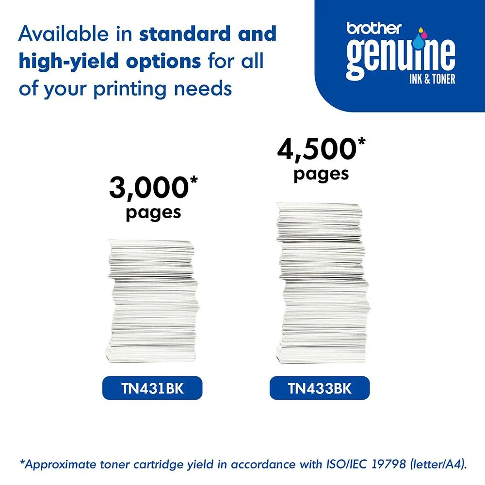 Brother Genuine TN431BK Standard Yield Black Toner Cartridge w/ Print Like a Pro Bundle - Image 4