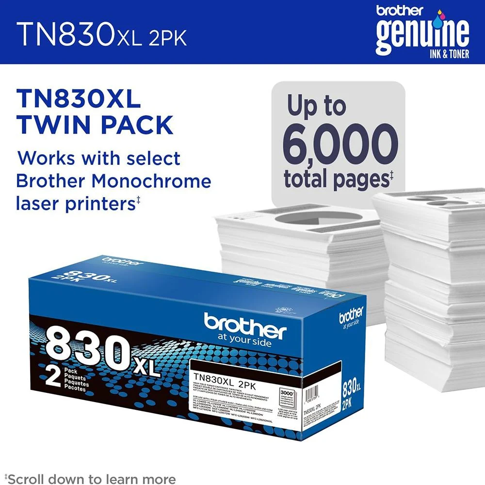 Brother High-Yield Toner Black Twin Pack (2-Pack x2) (3,000 Pages/Cartridge) - Image 3
