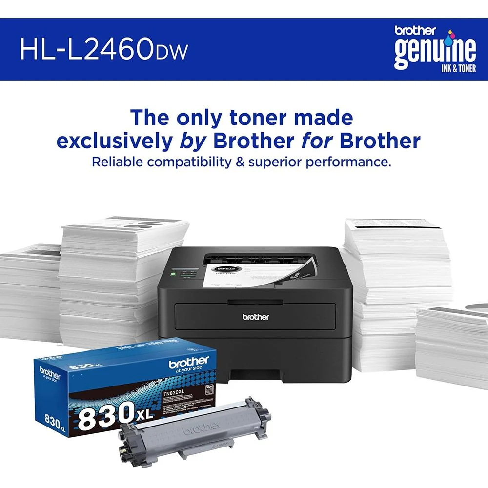 Brother HLL2460DW SOHO Laser Printer with 26-Month Plan, HDMI & USB Cables - Image 5