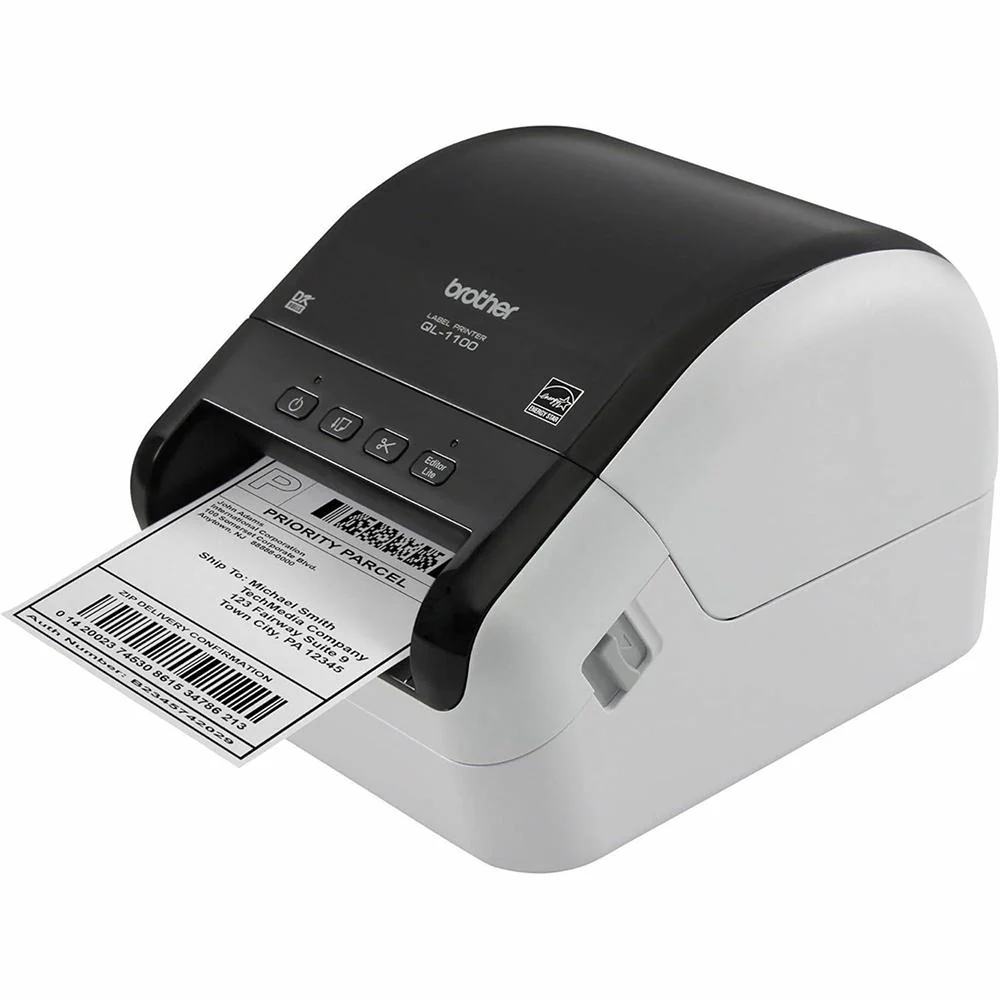 Brother QL-1100 Wide Format Monochrome Label Printer w/ Deco Essentials Guide Bundle - Image 6