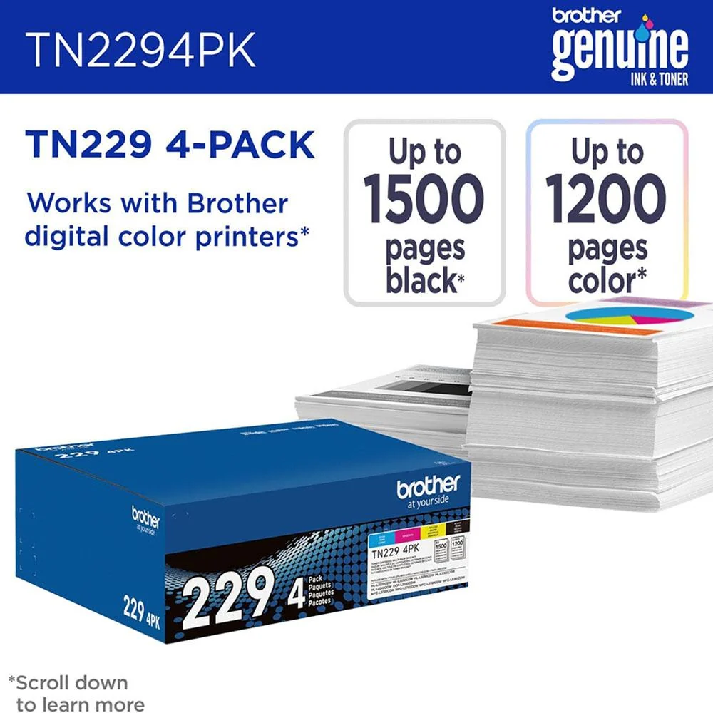 Brother Standard-Yield Toner 4 Pack C/M/Y/BK 2 Pack - Image 3