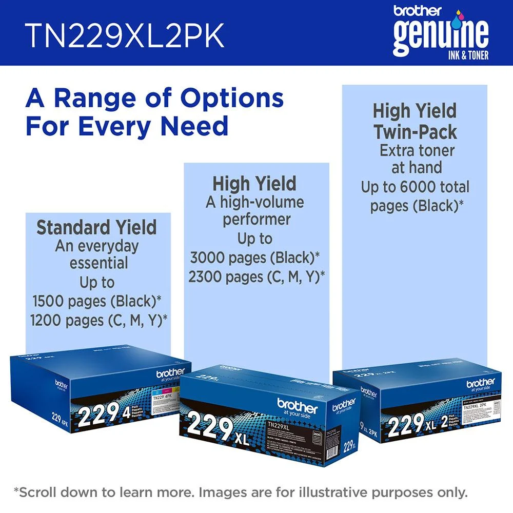 Brother TN229 Genuine High Yield Toner Cartridge, Black (Twin Pack) - Image 8