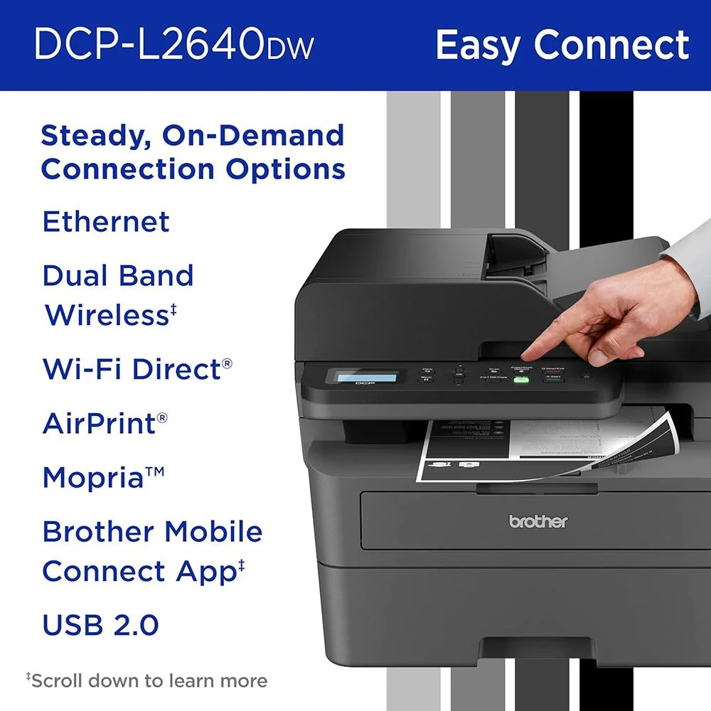 Brother DCP-L2640DW Wireless Monochrome Multi-Function Printer + 26 Month Warranty - Image 7