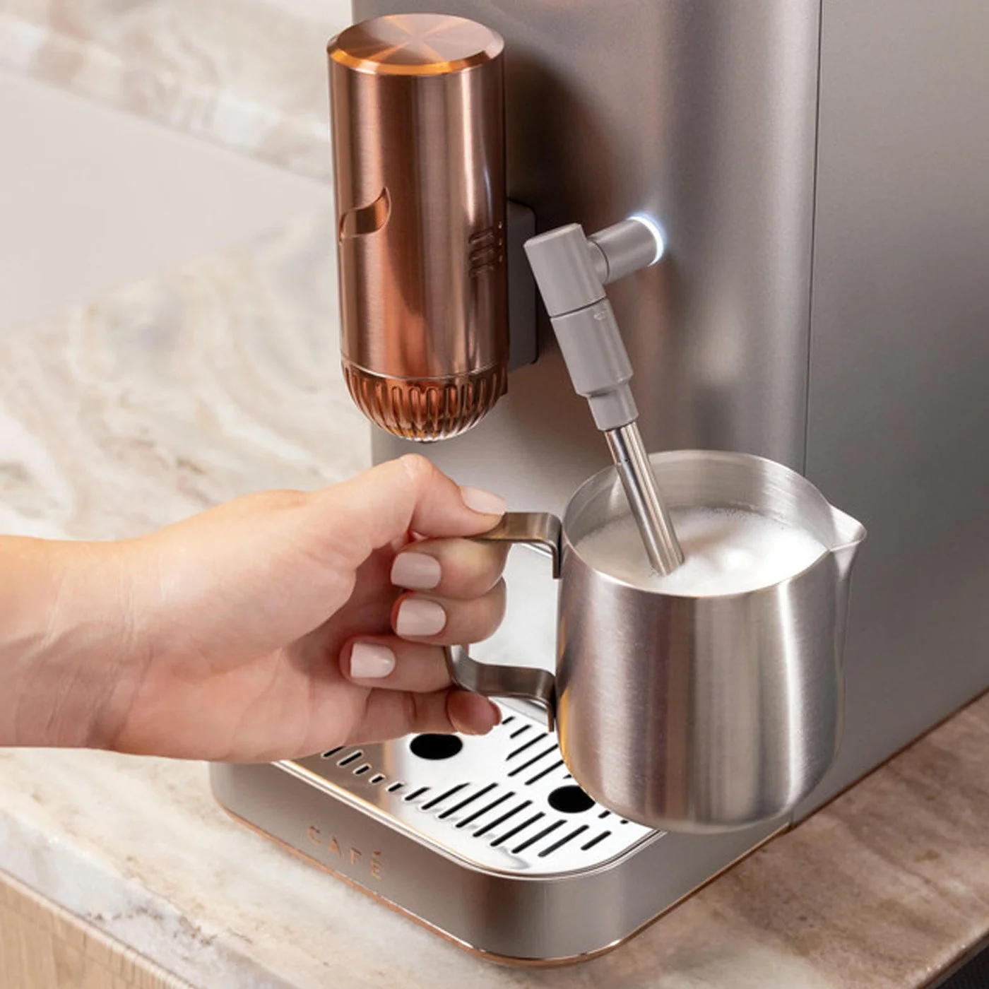 Cafe  Affetto Automatic Espresso Machine, Milk Frother, Silver, 1.2L, C7CEBBS2RS3 - Image 5