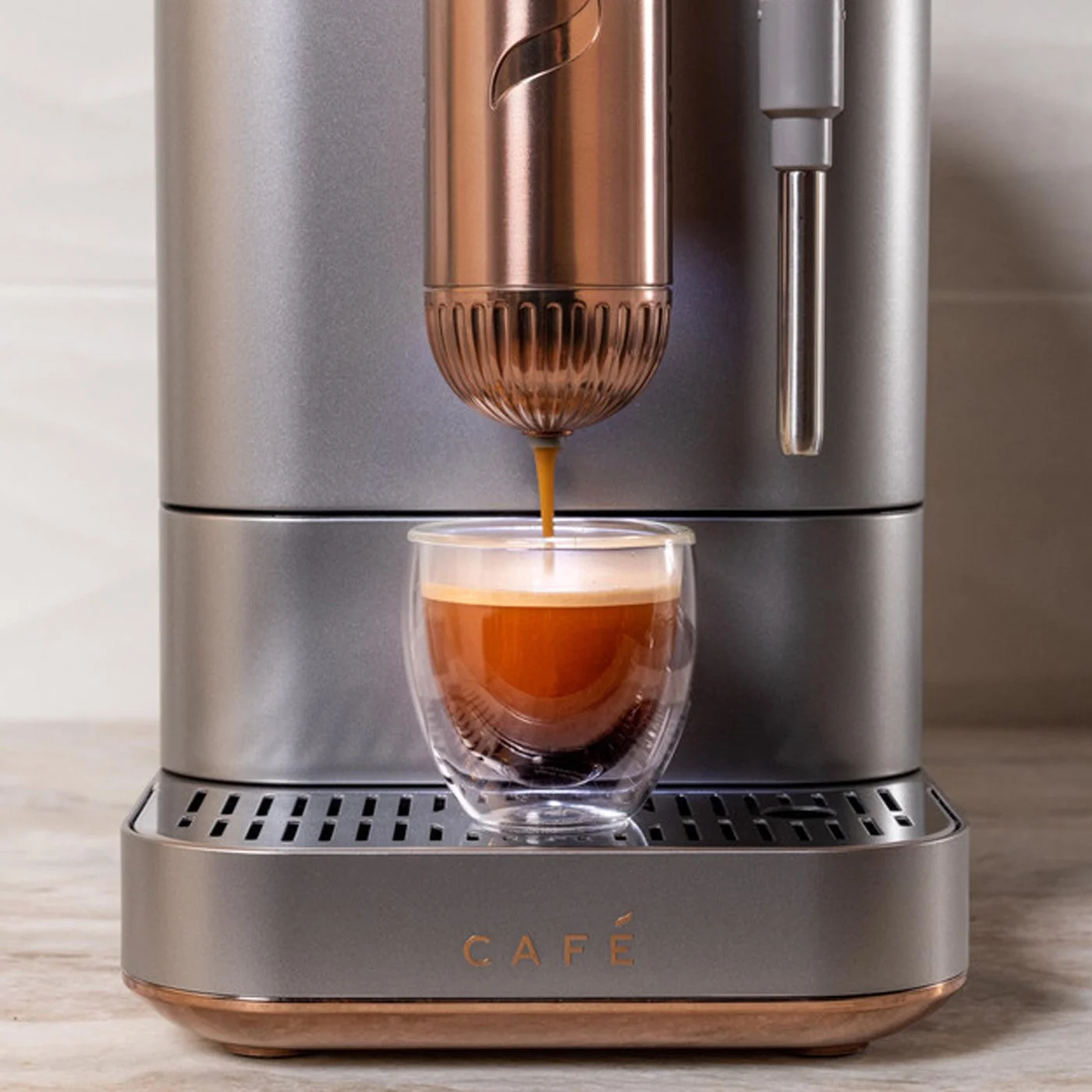 Cafe  Affetto Automatic Espresso Machine, Milk Frother, Silver, 1.2L, (Refurbished) - Image 4