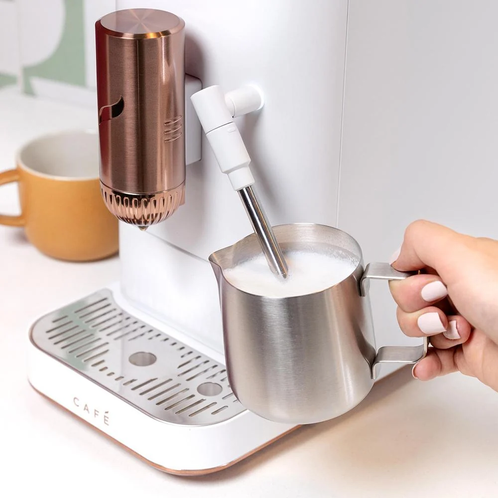 Cafe Affetto Automatic Espresso Machine, Milk Frother, White, 1.2L Open Box - Image 8