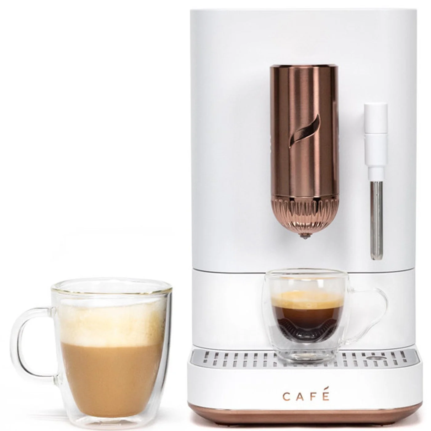 Cafe Affetto Automatic Espresso Machine, Milk Frother, White, 1.2L, (Refurbished) - Image 4