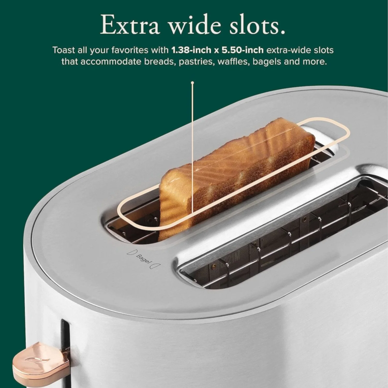 Cafe Express Finish 2-Slice Toaster, Stainless Steel - (Refurbished) - Image 3