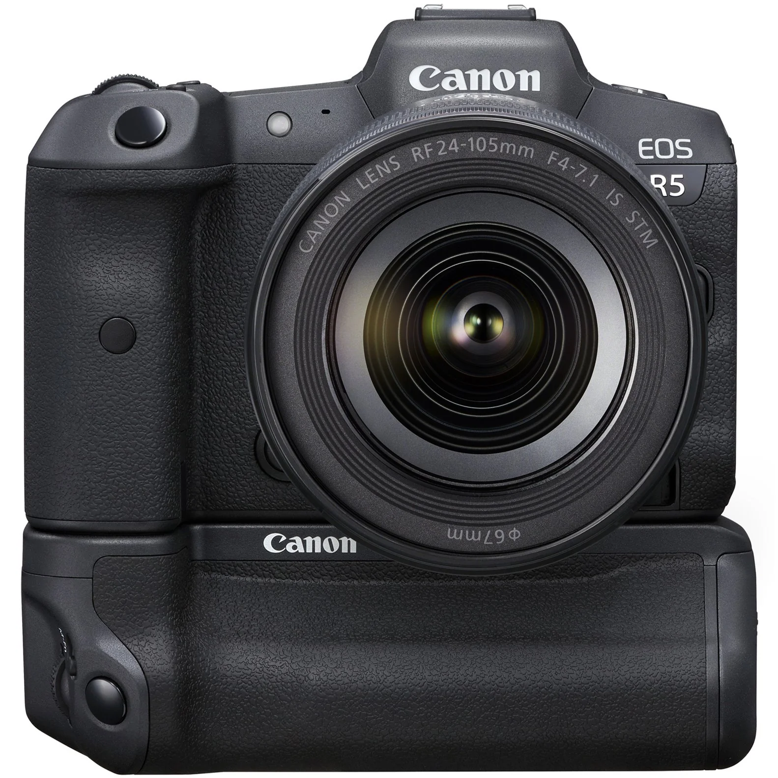 Canon EOS R5 Full Frame Mirrorless Camera + 24-105mm F4-7.1 Lens + Battery Grip Bundle