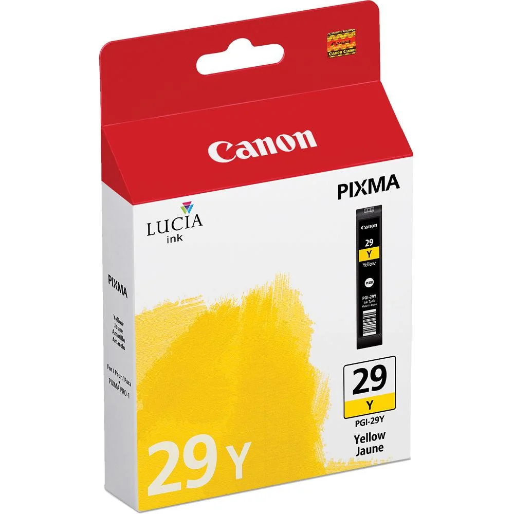 Canon PGI-29 Y - LUCIA Series Yellow Ink Cartridge for Canon PIXMA PRO-1 Printer - Image 2