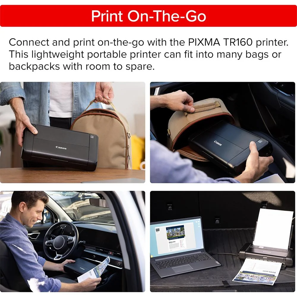 Canon  PIXMA TR160 Portable Wired/Wireless Inkjet Printer - Color - Image 7