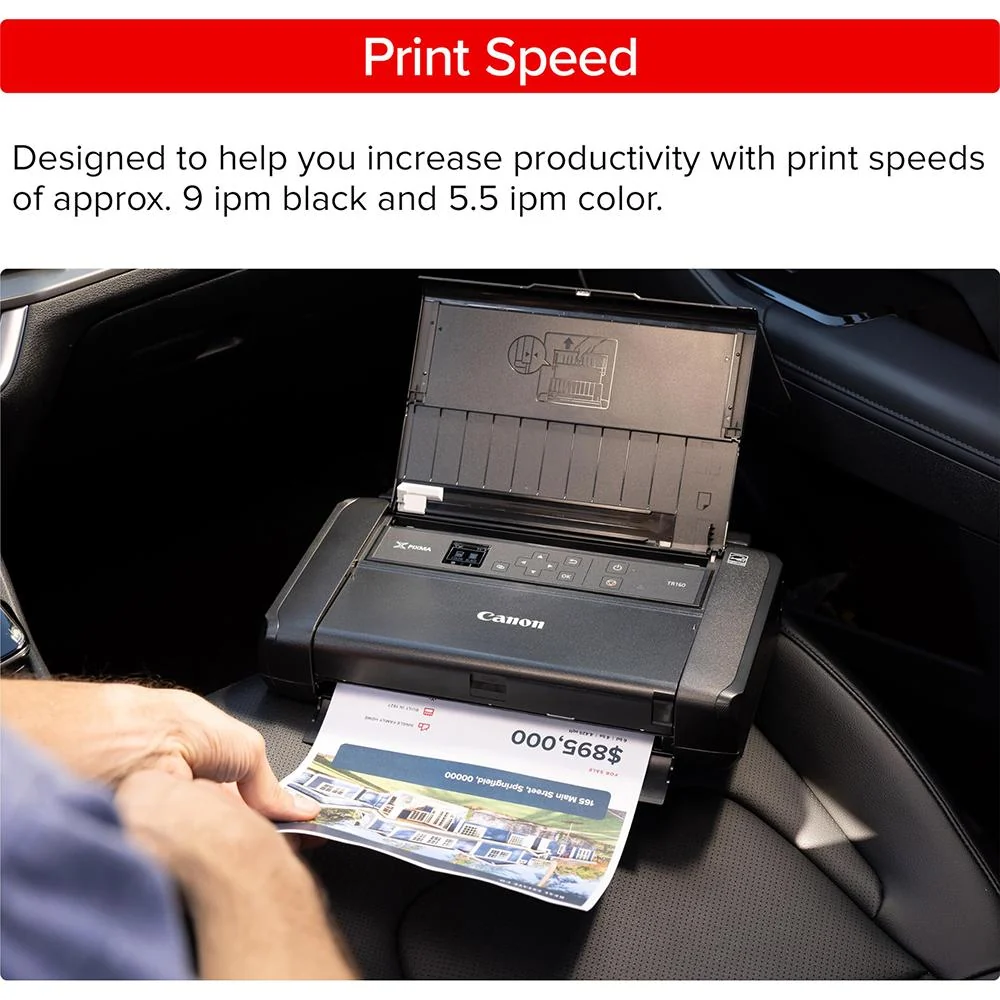 Canon PIXMA TR160 Portable Wired/Wireless Inkjet Printer - Color - Image 8